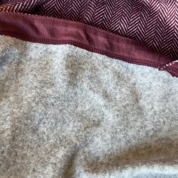 Lands' End Cowlneck Fleece‎ Tunic Sweater Women's 1X Herringbone Cozy Sweatshirt - Picture 8 of 11